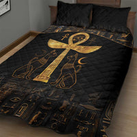 Ankh with Eye of Horus Quilt Bed Set Ancient Egypt Culture - Wonder Print Shop