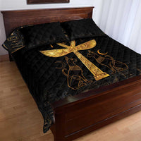 Ankh with Eye of Horus Quilt Bed Set Ancient Egypt Culture - Wonder Print Shop