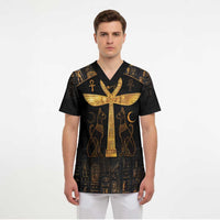 Ankh with Eye of Horus Scrub Top Ancient Egypt Culture