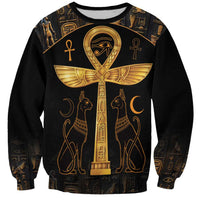 Ankh with Eye of Horus Sweatshirt Ancient Egypt Culture - Wonder Print Shop
