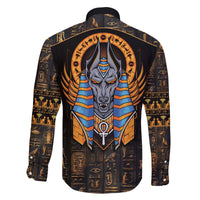 Egyptian Anubis Family Matching Off The Shoulder Long Sleeve Dress and Hawaiian Shirt Ancient Egypt Culture - Wonder Print Shop