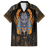 Egyptian Anubis Family Matching Off Shoulder Short Dress and Hawaiian Shirt Ancient Egypt Culture LT9 - Wonder Print Shop