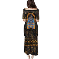 Egyptian Anubis Family Matching Puletasi and Hawaiian Shirt Ancient Egypt Culture - Wonder Print Shop