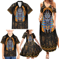 Egyptian Anubis Family Matching Summer Maxi Dress and Hawaiian Shirt Ancient Egypt Culture - Wonder Print Shop