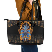 Egyptian Anubis Leather Tote Bag Ancient Egypt Culture - Wonder Print Shop