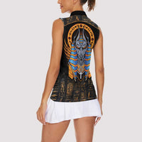 Egyptian Anubis Women Sleeveless Polo Shirt Ancient Egypt Culture - Wonder Print Shop
