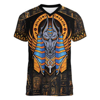 Egyptian Anubis Women V-Neck T-Shirt Ancient Egypt Culture - Wonder Print Shop