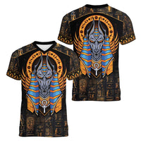 Egyptian Anubis Women V-Neck T-Shirt Ancient Egypt Culture - Wonder Print Shop