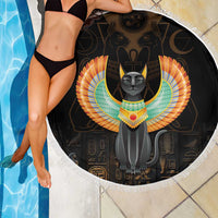 Winged Egypt Cats Beach Blanket Ancient Egypt Culture LT9 - Wonder Print Shop