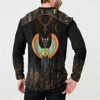 Winged Egypt Cats Button Sweatshirt Ancient Egypt Culture LT9 - Wonder Print Shop