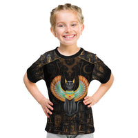 Winged Egypt Cats Kid T Shirt Ancient Egypt Culture - Wonder Print Shop
