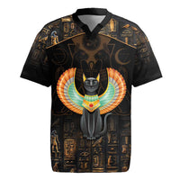 Winged Egypt Cats Rugby Jersey Ancient Egypt Culture - Wonder Print Shop