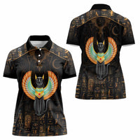Winged Egypt Cats Women Polo Shirt Ancient Egypt Culture - Wonder Print Shop