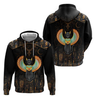 Winged Egypt Cats Zip Hoodie Ancient Egypt Culture - Wonder Print Shop