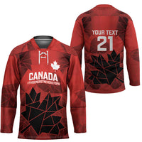 Custom Women Rugby Canada Hockey Jersey Maple Energy Never Stops - Wonder Print Shop