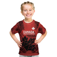 Custom Women Rugby Canada Kid T Shirt Maple Energy Never Stops - Wonder Print Shop