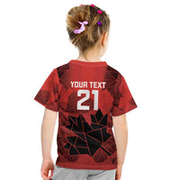 Custom Women Rugby Canada Kid T Shirt Maple Energy Never Stops - Wonder Print Shop