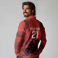 Custom Women Rugby Canada Long Sleeve Polo Shirt Maple Energy Never Stops - Wonder Print Shop