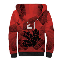 Custom Women Rugby Canada Sherpa Hoodie Maple Energy Never Stops - Wonder Print Shop