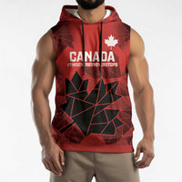 Custom Women Rugby Canada Sleeveless Hoodie Maple Energy Never Stops - Wonder Print Shop