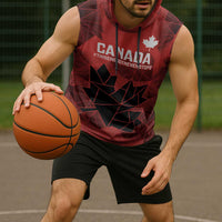 Custom Women Rugby Canada Sleeveless Hoodie Maple Energy Never Stops - Wonder Print Shop