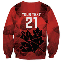 Custom Women Rugby Canada Sweatshirt Maple Energy Never Stops - Wonder Print Shop