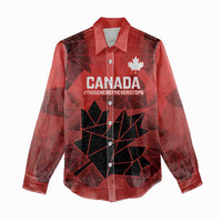 Custom Women Rugby Canada Women Casual Shirt Maple Energy Never Stops - Wonder Print Shop