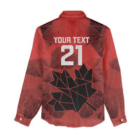 Custom Women Rugby Canada Women Casual Shirt Maple Energy Never Stops - Wonder Print Shop