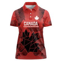 Custom Women Rugby Canada Women Polo Shirt Maple Energy Never Stops - Wonder Print Shop