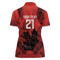 Custom Women Rugby Canada Women Polo Shirt Maple Energy Never Stops - Wonder Print Shop