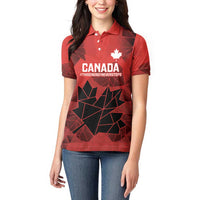 Custom Women Rugby Canada Women Polo Shirt Maple Energy Never Stops - Wonder Print Shop
