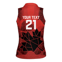 Custom Women Rugby Canada Women Sleeveless Polo Shirt Maple Energy Never Stops - Wonder Print Shop