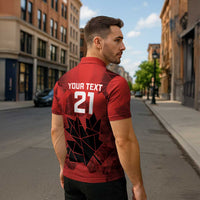 Custom Women Rugby Canada Zipper Polo Shirt Maple Energy Never Stops - Wonder Print Shop