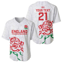 Custom Women Rugby England Baseball Jersey Red Roses Energy Never Stops - Wonder Print Shop
