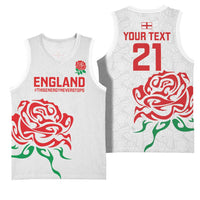 Custom Women Rugby England Basketball Jersey Red Roses Energy Never Stops - Wonder Print Shop