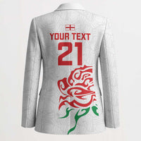 Custom Women Rugby England Blazer Red Roses Energy Never Stops - Wonder Print Shop