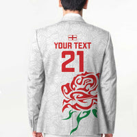Custom Women Rugby England Blazer Red Roses Energy Never Stops - Wonder Print Shop