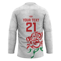 Custom Women Rugby England Hockey Jersey Red Roses Energy Never Stops - Wonder Print Shop