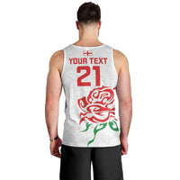 Custom Women Rugby England Men Tank Top Red Roses Energy Never Stops - Wonder Print Shop