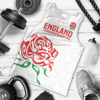 Custom Women Rugby England Men Tank Top Red Roses Energy Never Stops - Wonder Print Shop
