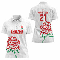 Custom Women Rugby England Women Polo Shirt Red Roses Energy Never Stops - Wonder Print Shop