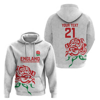 Custom Women Rugby England Zip Hoodie Red Roses Energy Never Stops - Wonder Print Shop