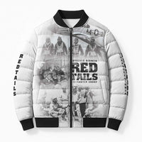 Tuskegee Airmen 332nd Fighter Group Bomber Puffer Jacket The First to Fly with Honor - Wonder Print Shop