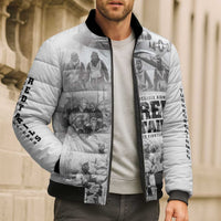 Tuskegee Airmen 332nd Fighter Group Bomber Puffer Jacket The First to Fly with Honor - Wonder Print Shop