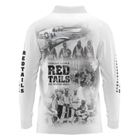 Tuskegee Airmen 332nd Fighter Group Long Sleeve Polo Shirt The First to Fly with Honor - Wonder Print Shop