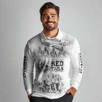 Tuskegee Airmen 332nd Fighter Group Long Sleeve Polo Shirt The First to Fly with Honor - Wonder Print Shop