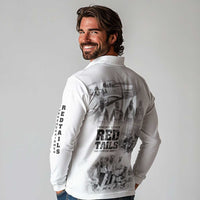 Tuskegee Airmen 332nd Fighter Group Long Sleeve Polo Shirt The First to Fly with Honor - Wonder Print Shop