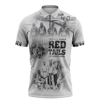 Tuskegee Airmen 332nd Fighter Group Zipper Polo Shirt The First to Fly with Honor - Wonder Print Shop