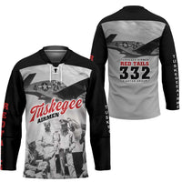 Tuskegee Airmen 332nd Fighter Group Hockey Jersey Vintage-style War - Wonder Print Shop