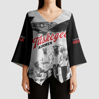 Tuskegee Airmen 332nd Fighter Group Kimono Sleeve Blouse Vintage-style War - Wonder Print Shop